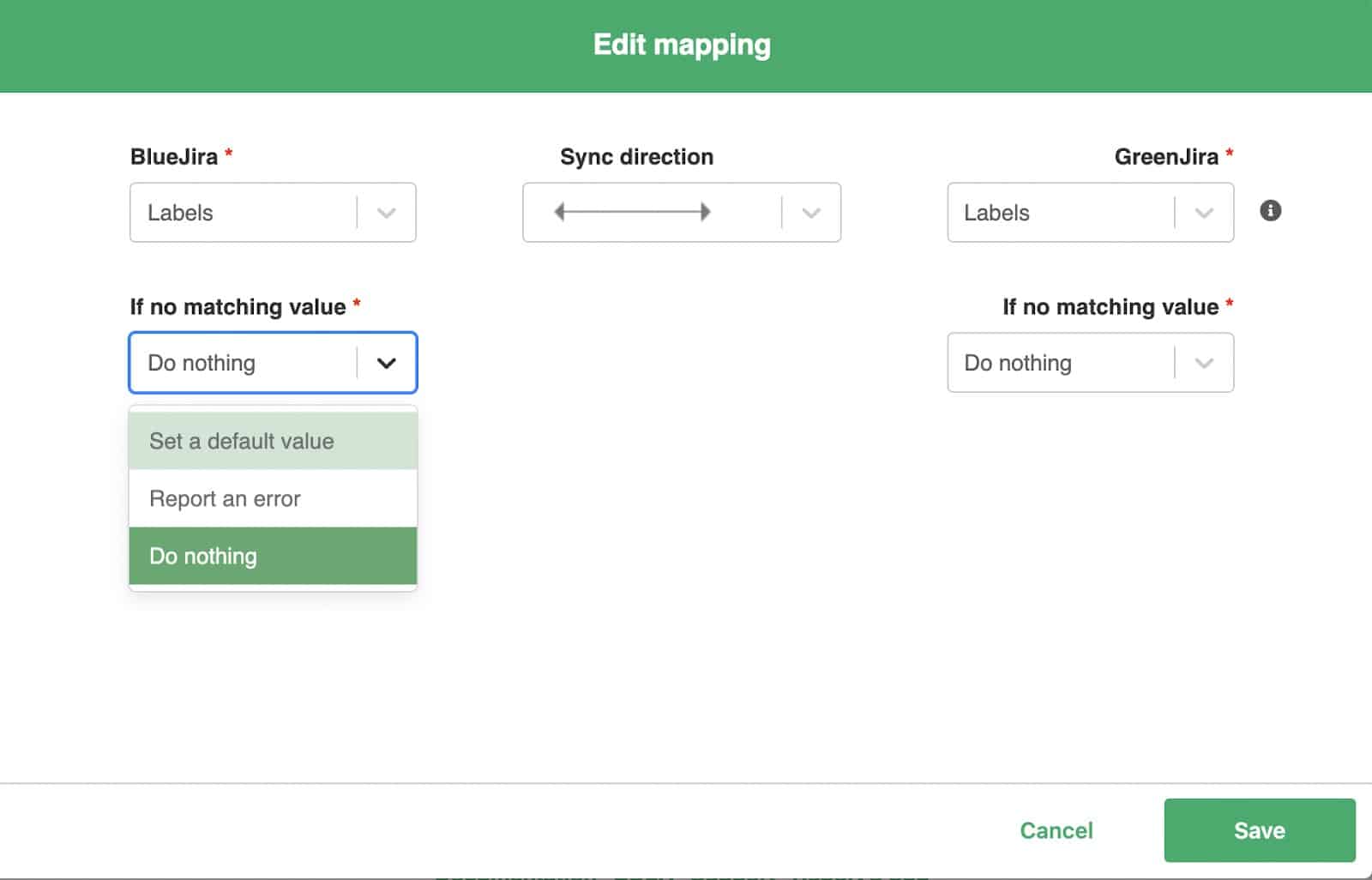 edit jira sync mapping