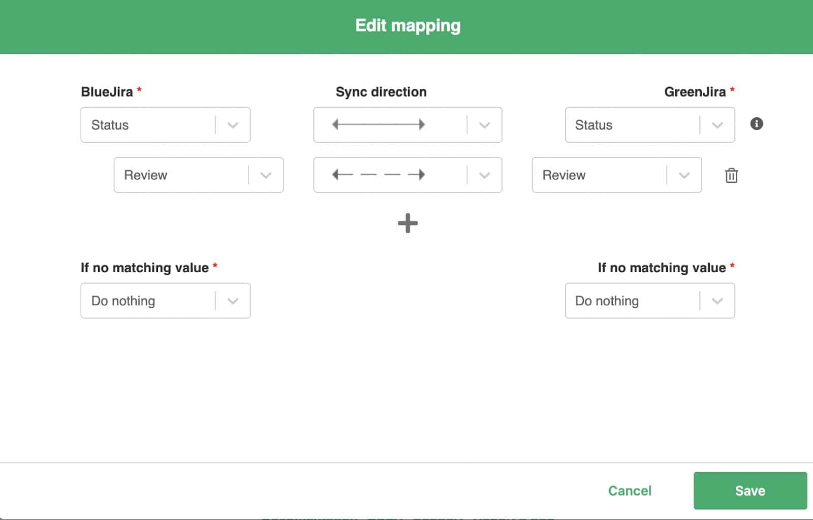 edit jira integration mapping