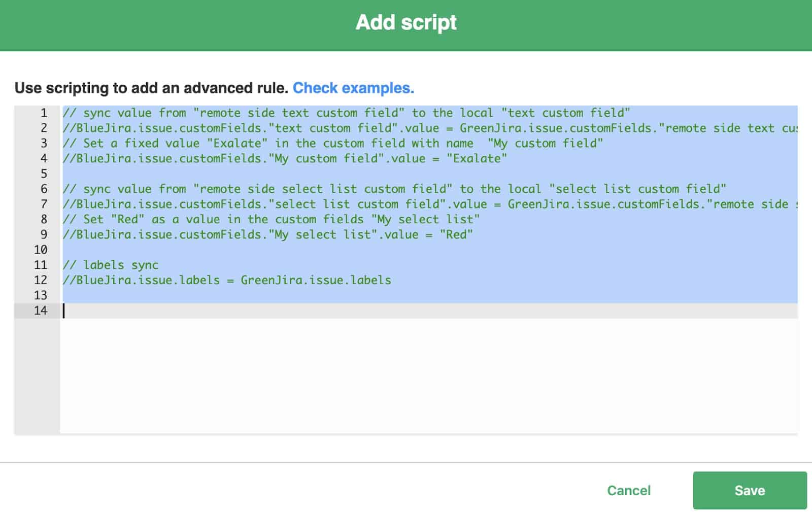 jira to jira sync script mode