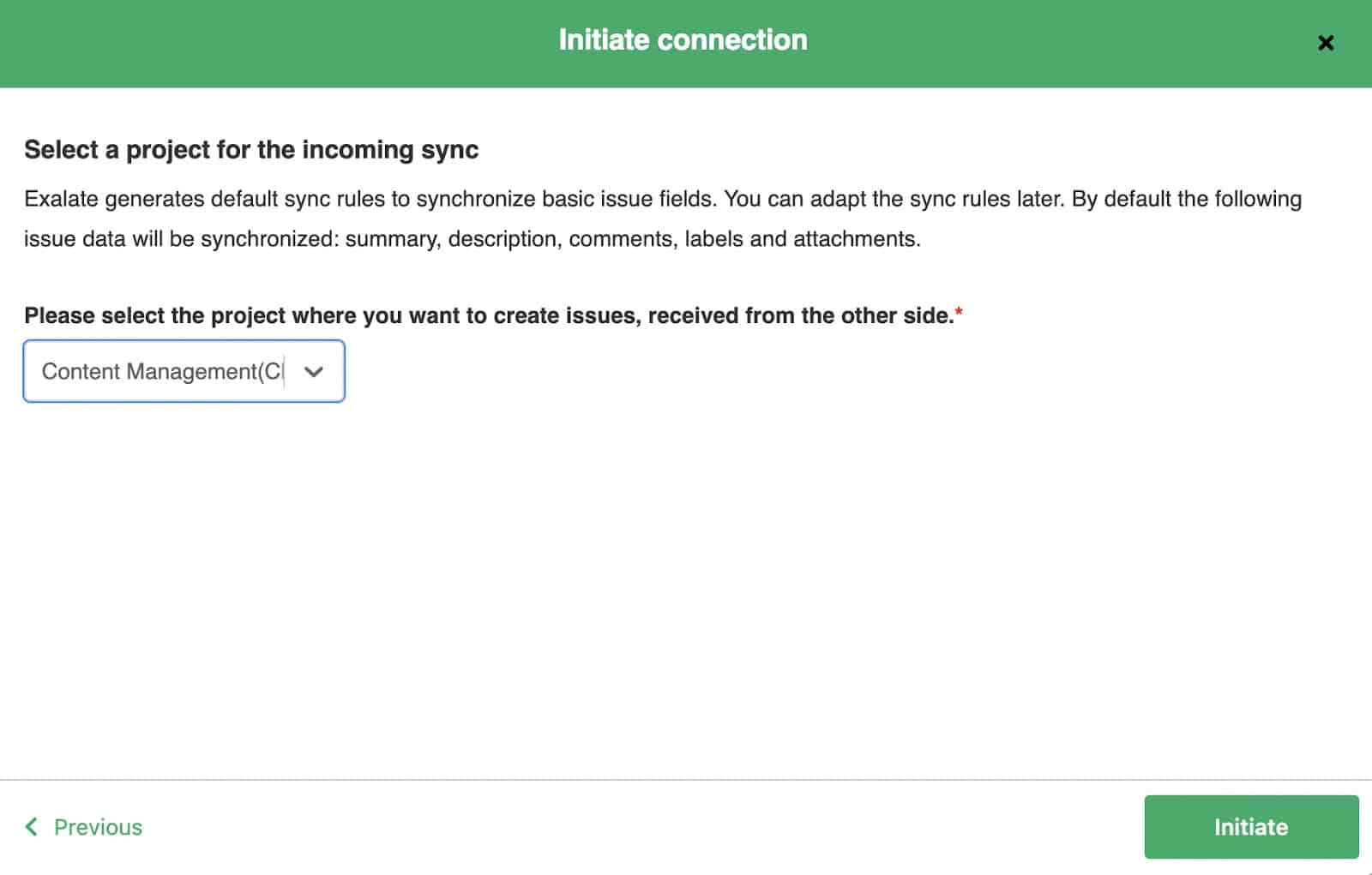 initiate a jira to jira integration
