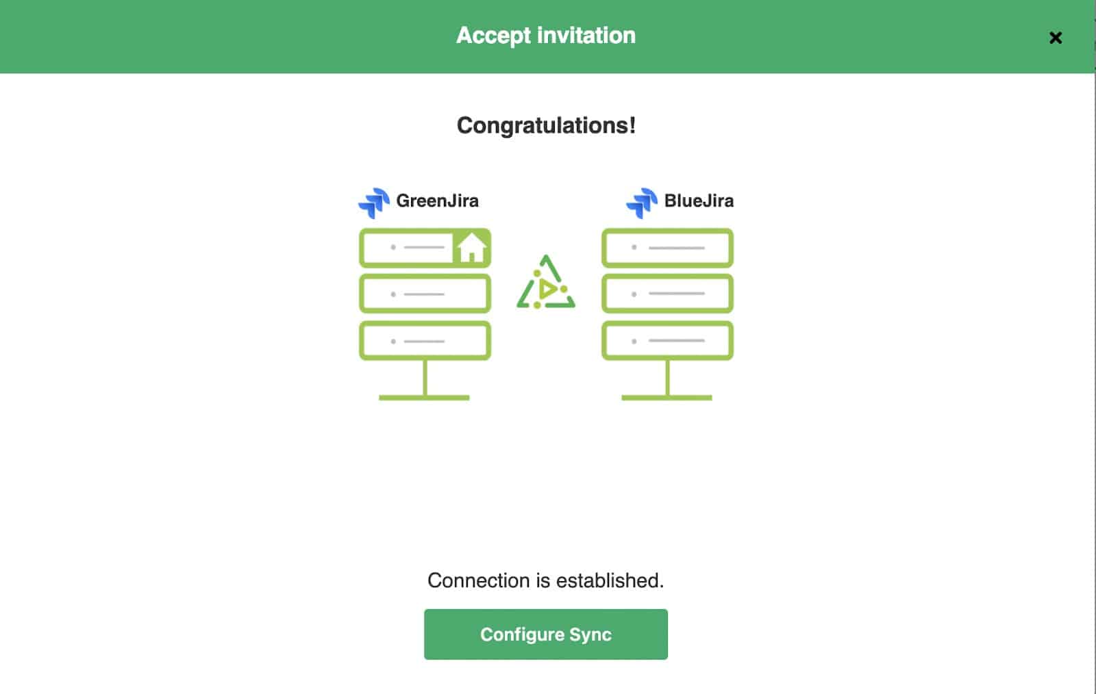 successful jira to jira sync
