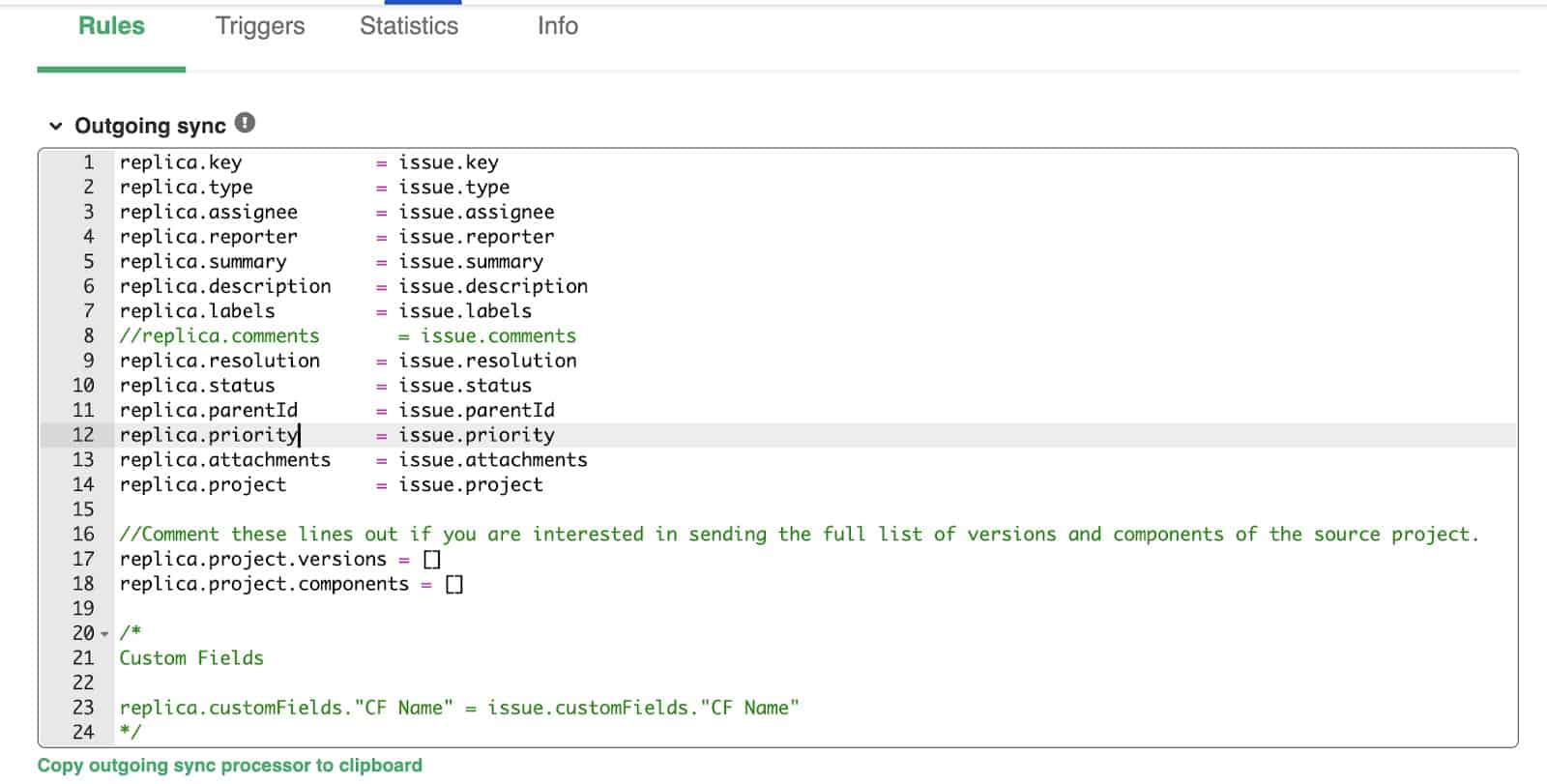 exalate sync rules for jira