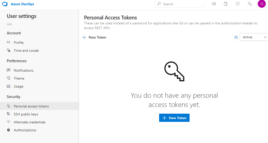 azure devops access tokens