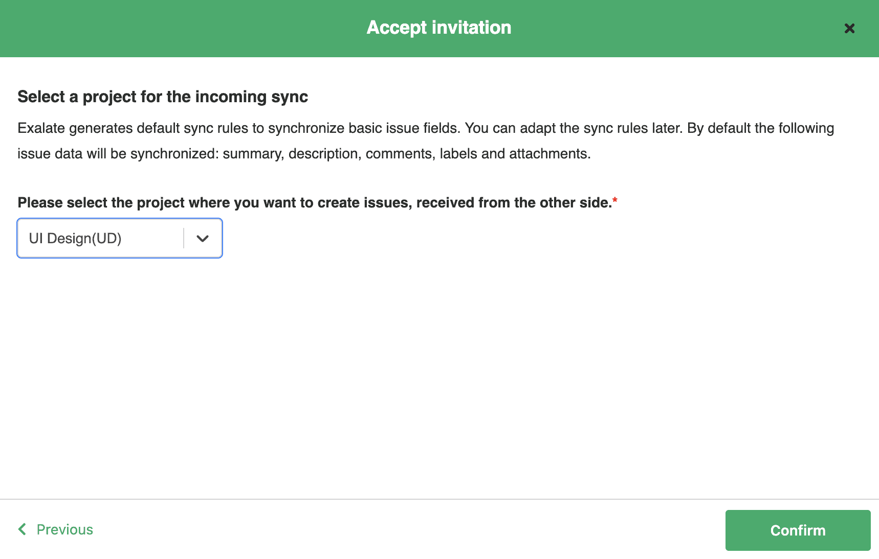 select project Jira Salesforce integration
